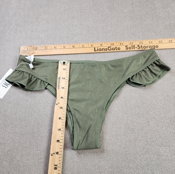 NWT Dream Bandits Sustainable Green Ruffle Low Rise Byron Bikini Breif Medium - Picture 9 of 12